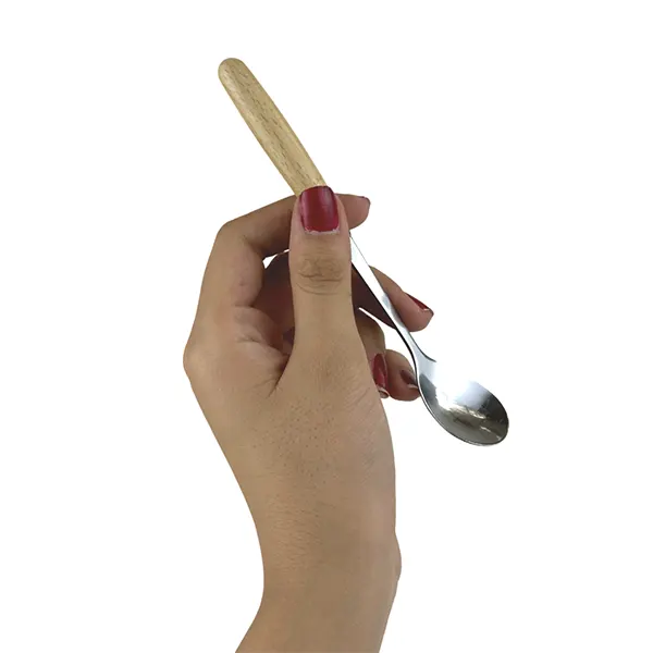 قاشق چای خوری مدل دسته چوبی بسته 6 عددی