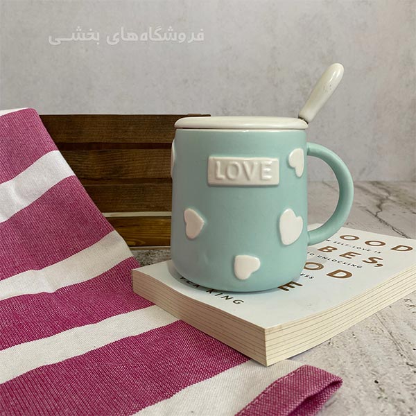 ماگ سرامیکی طرح Love برجسته