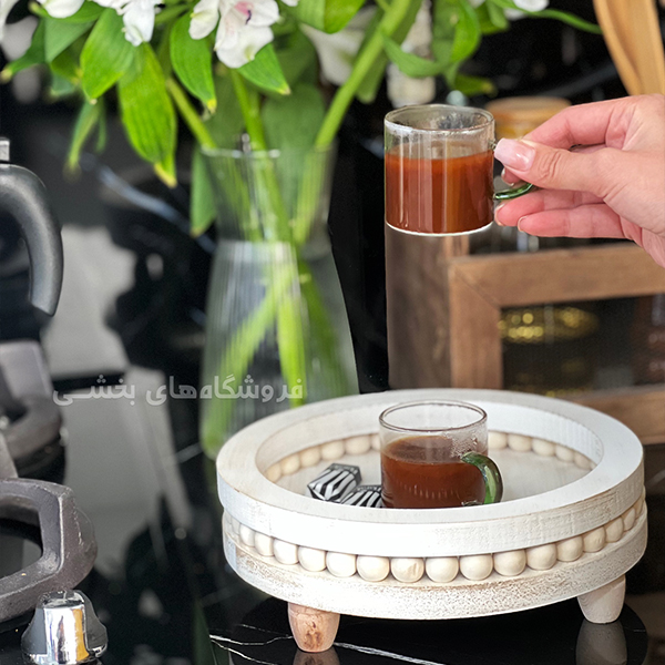 ظرف سرو مهره اي گرد