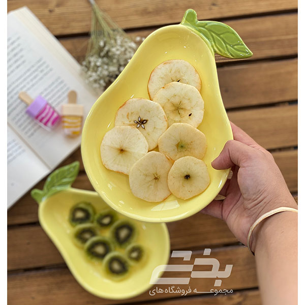 ظرف میوه ای گلابی سرامیکی مدل تخت