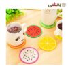 تصویر کوچک زیر لیوانی سیلیکونی طرح میوه 1 عددی