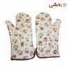 تصویر کوچک دستکش فر پارچه ای طرح گل دار 2