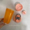 تصویر کوچک قمقمه شیکر لیوان دار پلاستیکی 3 تکه