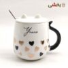 تصویر کوچک ماگ درب دار سرامیکی طرح گربه