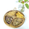 تصویر کوچک اردو خوری چوبی طرح گرد 4 خانه مدل دسته دار