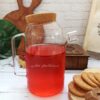 تصویر کوچک قوری پیرکس مدل درب چوب پنبه طرح دکمه 1800 میل