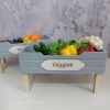 تصویر کوچک باکس سبزیجات چوبی مدل دو طبقه Veggies