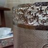 تصویر کوچک ست سطل و جا دستمال کاغذی نقره ای زمرد