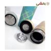 تصویر کوچک فلاسک استیل صافی دار طرح پارچه بربری