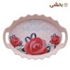تصویر کوچک سینی بیضی لبه داربزرگ طرح ترک گلد