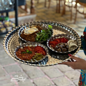 سینی استیل 60 انگشتی طرح دار