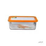 تصویر کوچک ظرف شیشه ای دربدار شیاردار لیمون 1/1 لیتر لیمون