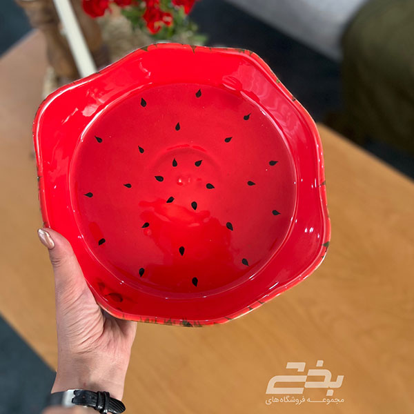 تابه سرامیکی گرد طرح هندوانه
