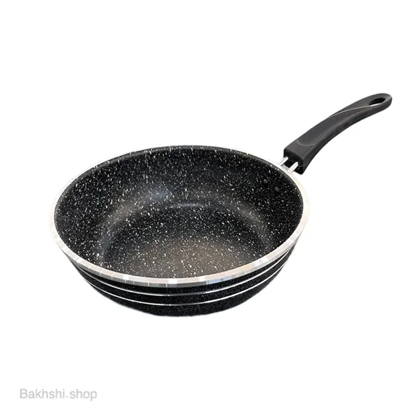 ست تابه 3 پارچه مدل تک دسته خط دار طرح چدن اوج