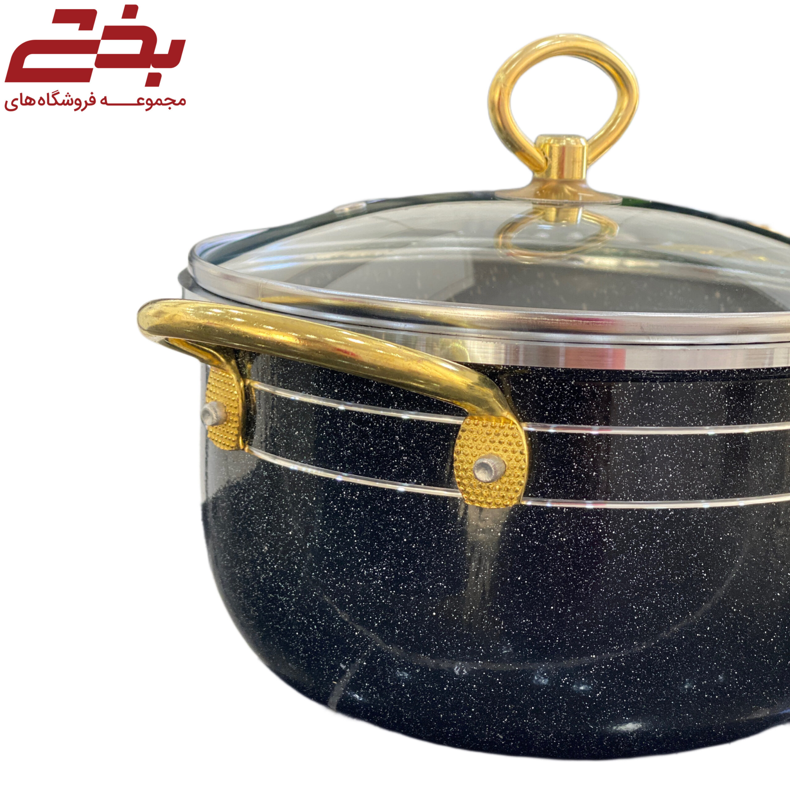 سرويس 7 پارچه اوج گرانیت دسته طلایی