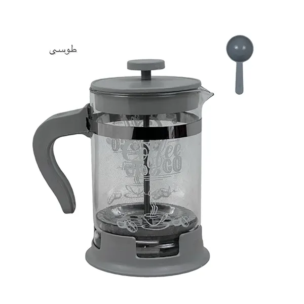 فرنچ پرس دسته رنگی چاپدار 650میل