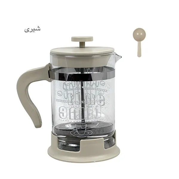 فرنچ پرس دسته رنگی چاپدار 650میل