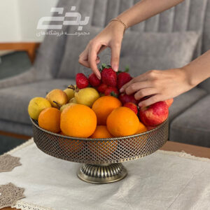 شیرینی خوری دو توری تک پایه آنتیک