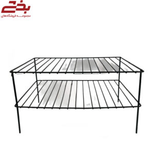 راف 2طبقه مشکی بهساز فلز