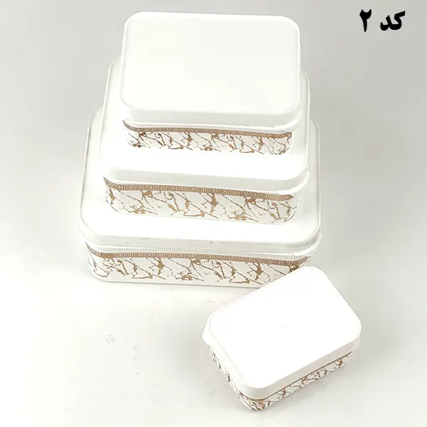 سرویس فریزری 8پارچه مستطیل چاپدار رزمن