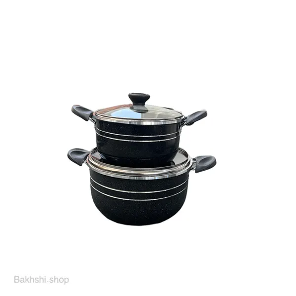 سرویس قابلمه گرانیتی 8 پارچه طرح چدن اوج