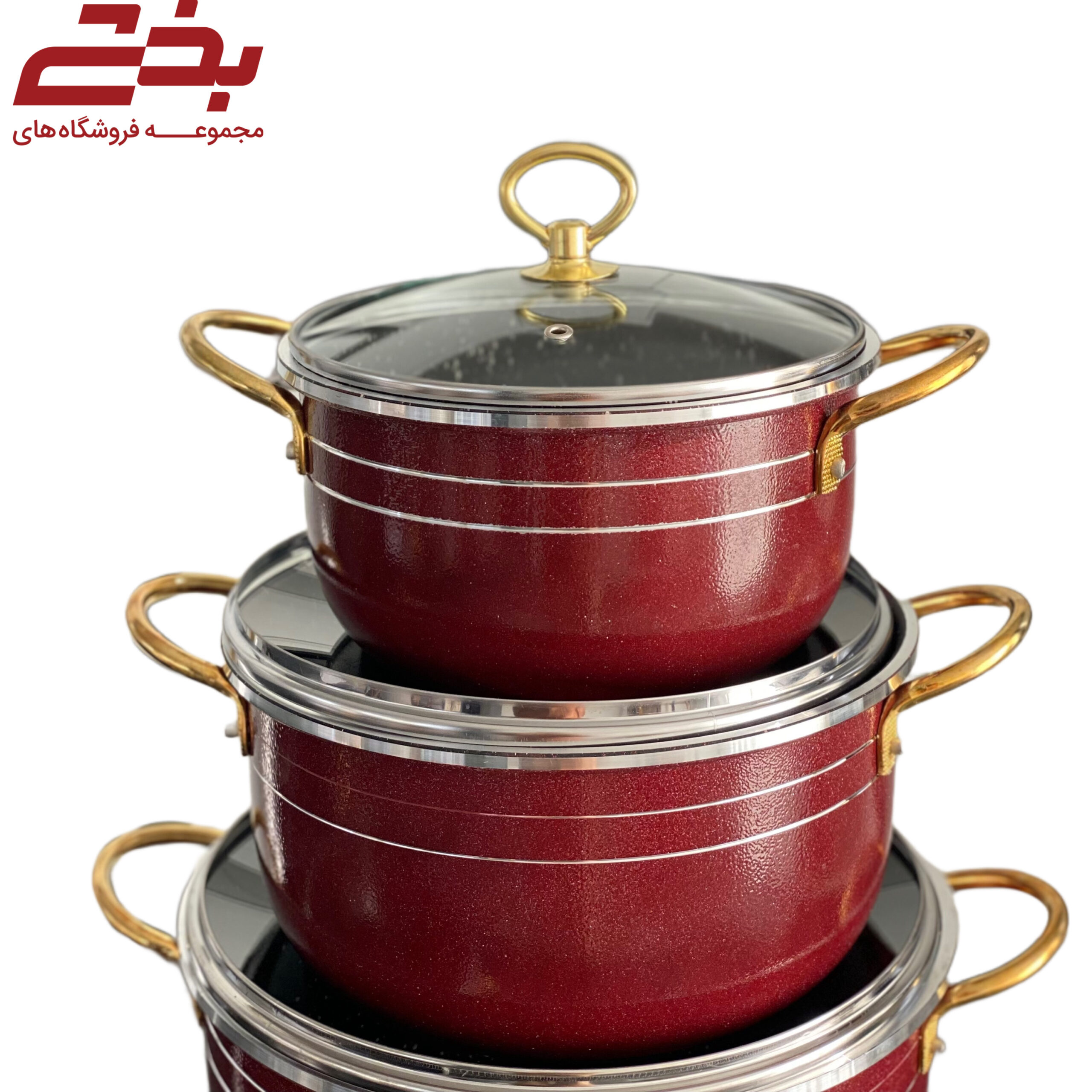 سرويس 7 پارچه اوج گرانیت دسته طلایی