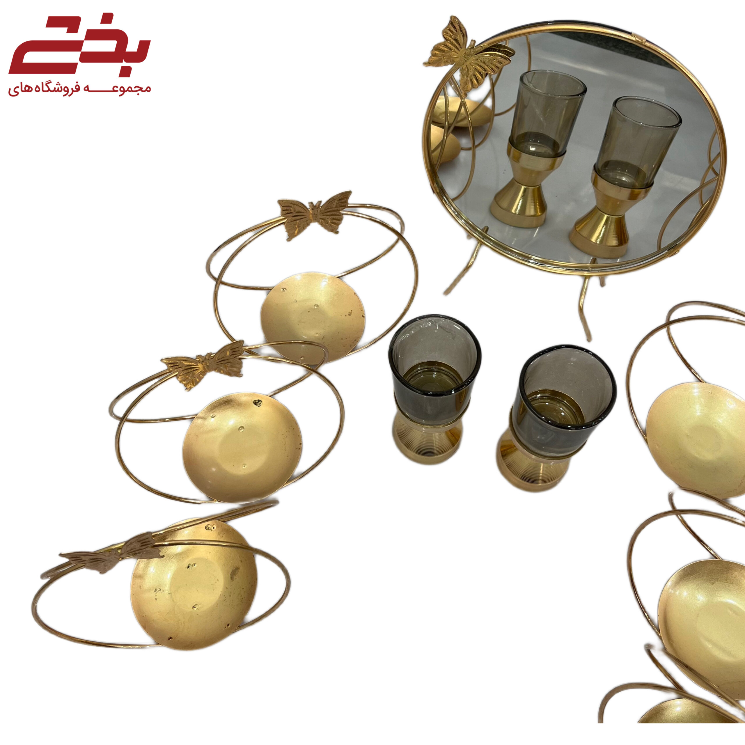 هفت سین نقره ای و طلایی پروانه