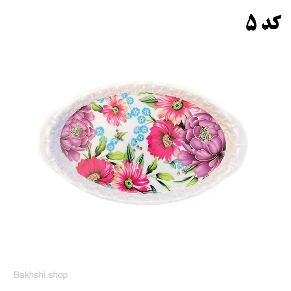سینی بیضی حصیری کوچک ملامین