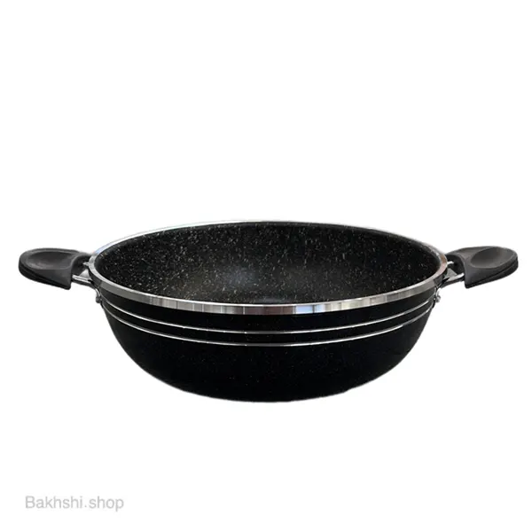 تابه سه عددی دو دسته خط دار طرح چدن اوج