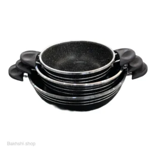 تابه سه عددی دو دسته خط دار طرح چدن اوج