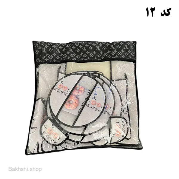سرویس مخمل ساکی 12 پارچه