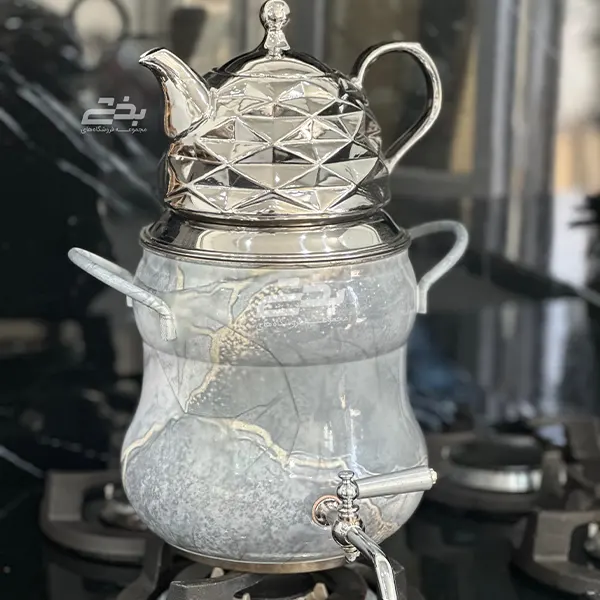 کتری قوری استکانی طرح سنگ
