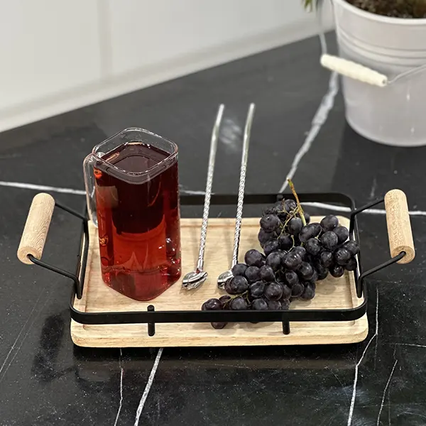 نی شربت قاشقی استیل مارپیچ گلدار