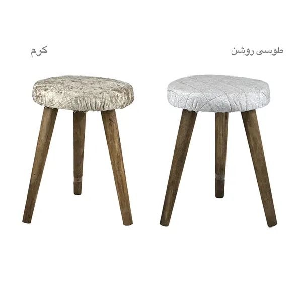 پاف چوبی سه پایه لمسه