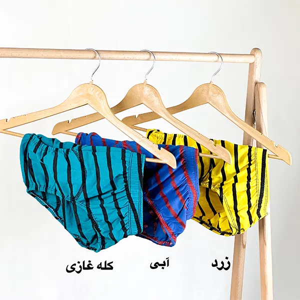 شورت مردانه اسلیپ راه راه و ساده گلستان