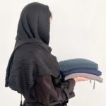 تصویر کوچک شال پلیسه نخی صدفی