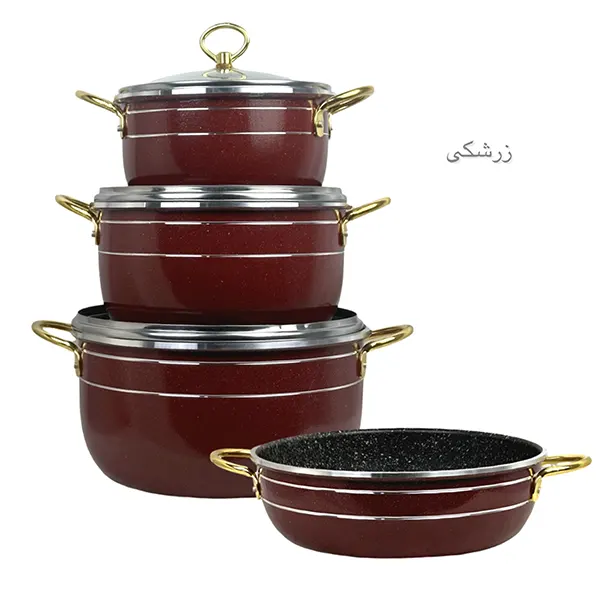 سرویس 7 پارچه اوج دسته طلایی نقره ای