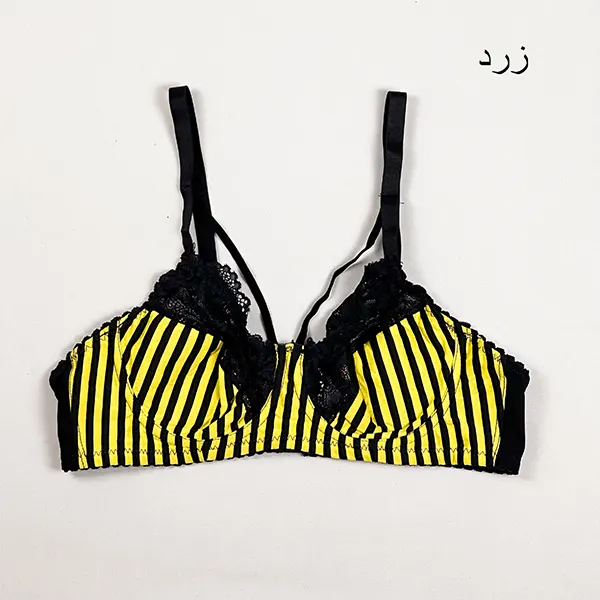 سوتین زیر فنر راه راه رنگی زنانه گلستان