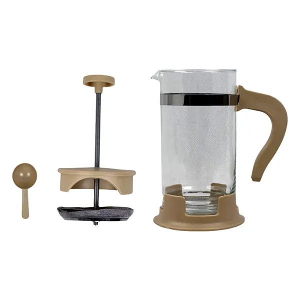 فرنچ پرس دسته رنگی 450 میل شفاف