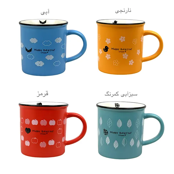 ماگ رنگی طرح دار
