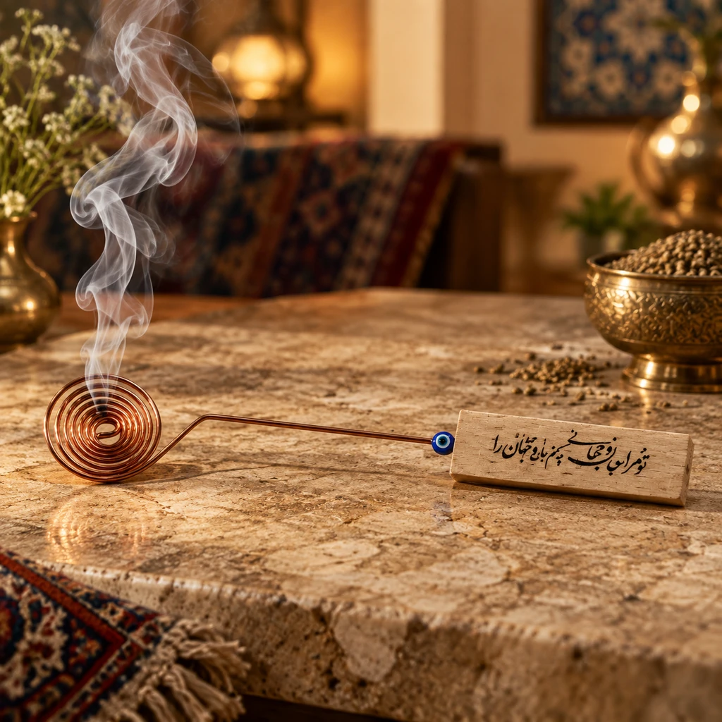 اسپند دود کن مدل دسته چوبی کلیدر