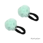 تصویر کوچک کش مو دخترانه مدل خز توپی جفتی