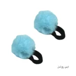 تصویر کوچک کش مو دخترانه مدل خز توپی جفتی