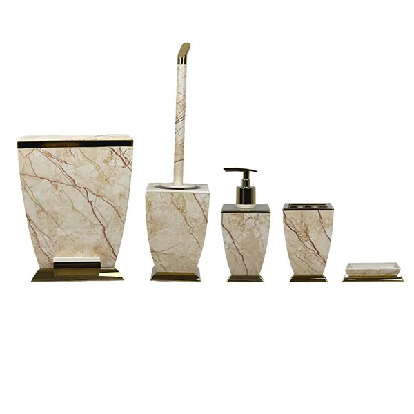 ست بهداشتی 5پارچه آوا طرح سنگ