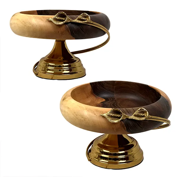 میوه خوری چوبی برگ