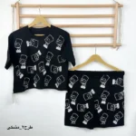 تصویر کوچک ست کراپ شورتک طرحدار گراماتن