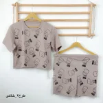 تصویر کوچک ست کراپ شورتک طرحدار گراماتن