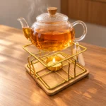 تصویر کوچک وارمر فلزی مدل کف چوبی طلایی