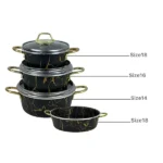 تصویر کوچک سرویس 14 پارچه ماربل زرقام طلایی