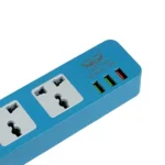 تصویر کوچک چند راهی برق دو پریز با 3 پورت USB